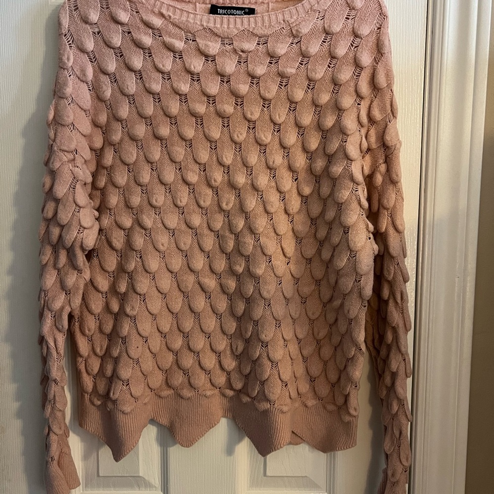 Textured Pink Sweater
